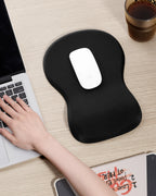 🖱️🖤 Ergonomic Mouse Pad with Wrist Rest – Non-Slip Hard Base