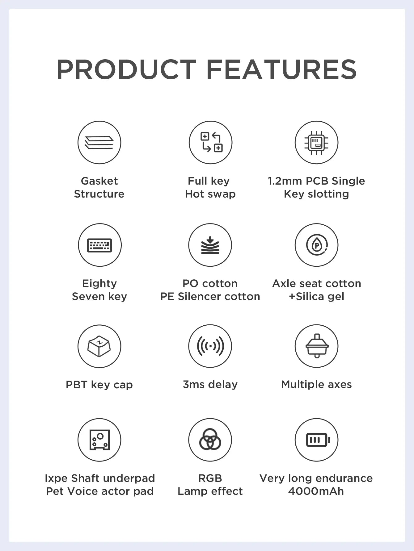 AULA F87 Pro Mechanical Keyboard – Tri-Mode Wireless RGB 87-Key