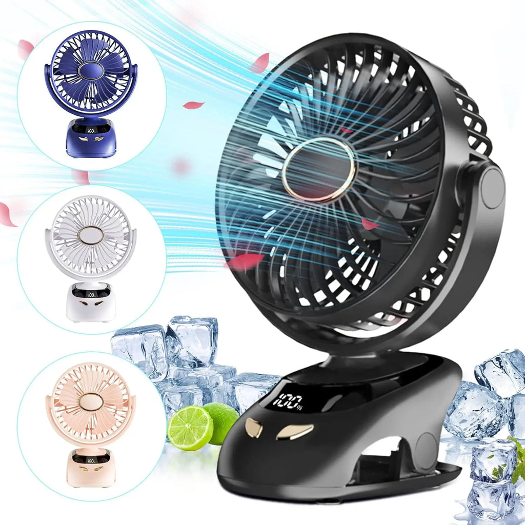 🌬️📎 Portable USB Clip-On Fan – Small Personal Desk Cooling