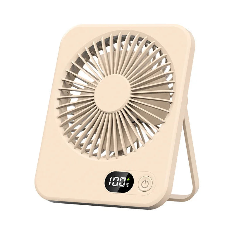 🌬️📱 Xiaomi Portable Desk Fan – 5 Speeds Ultra Quiet with Power Display