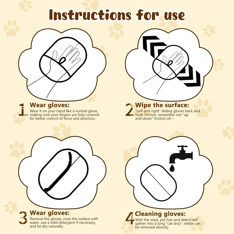 🐾🧤 Pet Hair Remover Glove – Double-Sided Deshedding Brush