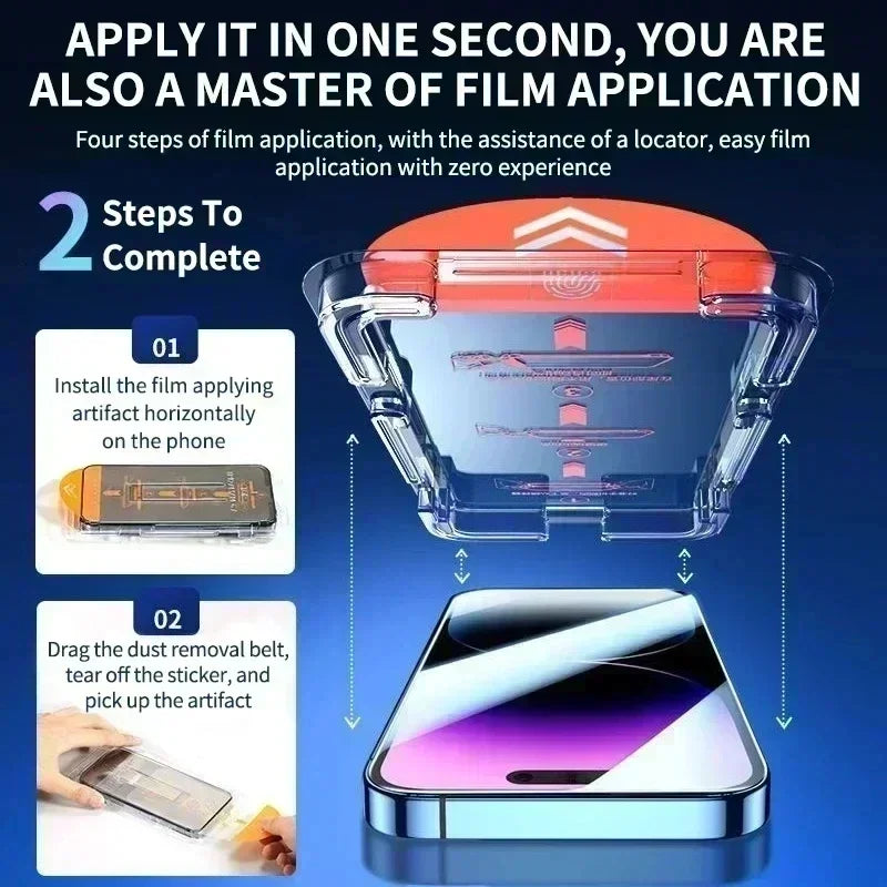 5PCS 8K HD Tempered Glass Screen Protector – Auto Dust Removal