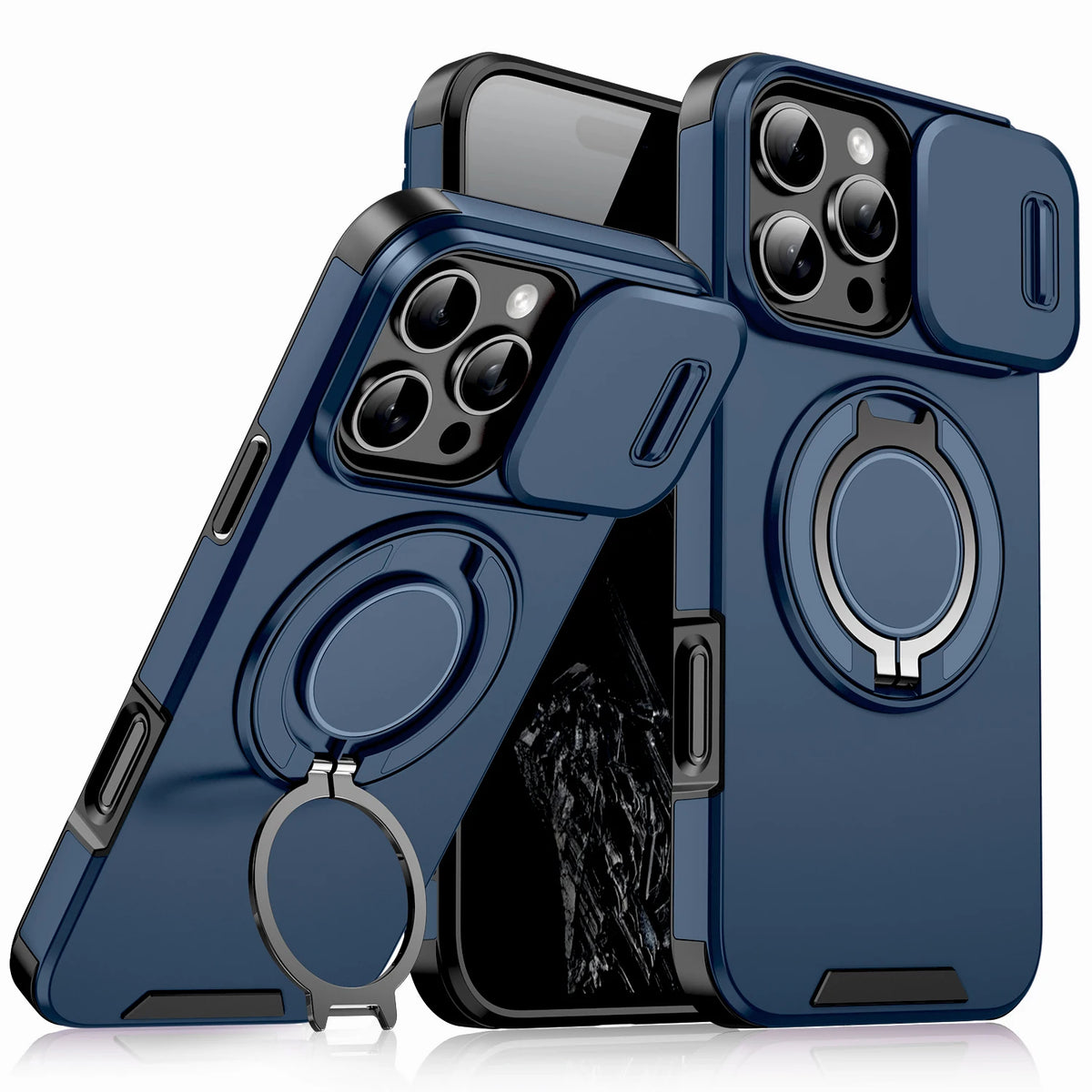 Shockproof Armor Phone Case – Protective Stand & Car Mount Cover