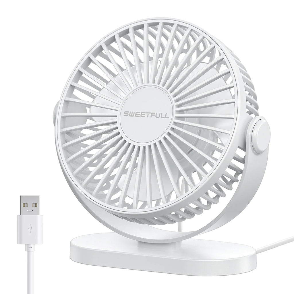 🌬️💻 Portable USB Electric Fan – 3 Speed Silent Mini Cooler