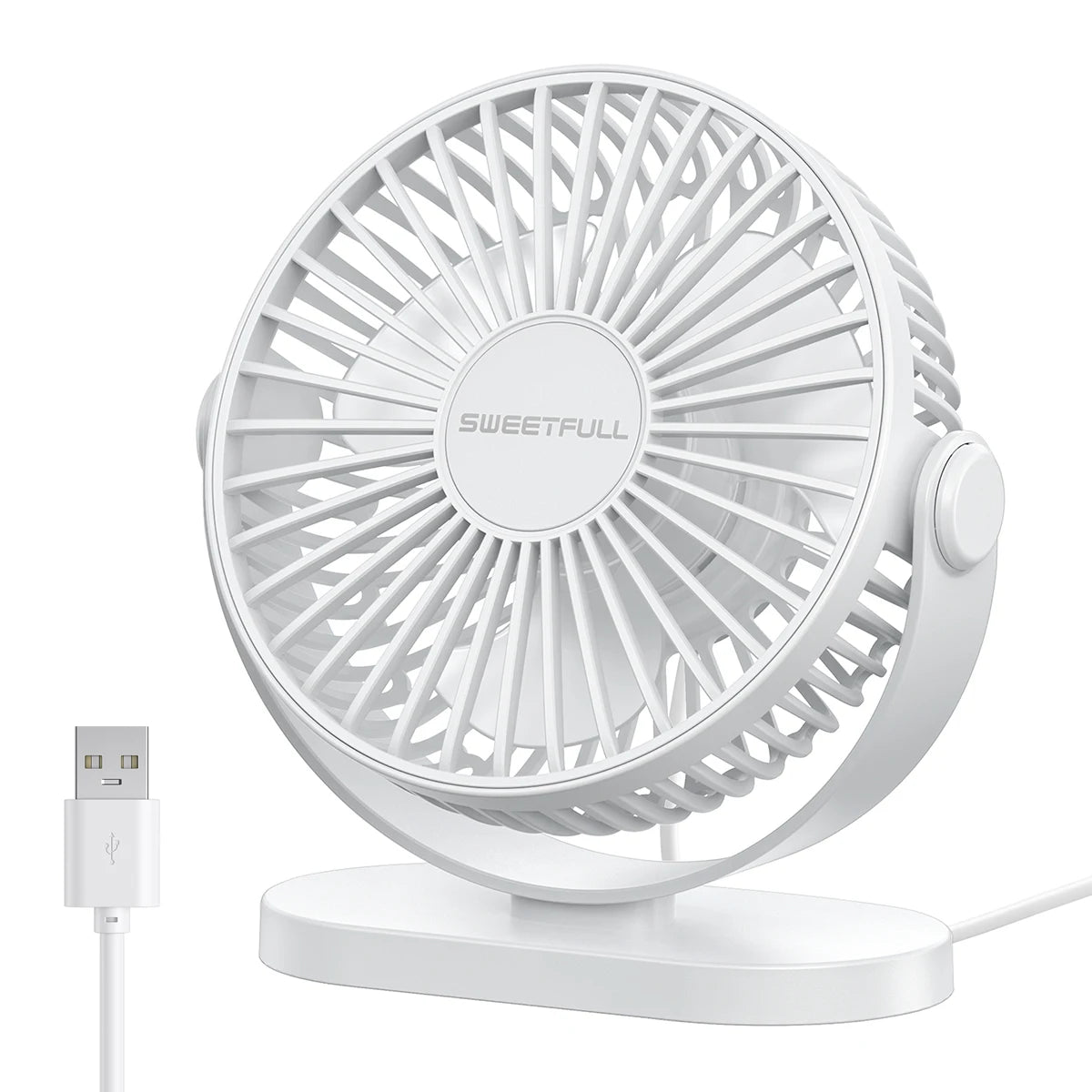 🌬️💻 Portable USB Electric Fan – 3 Speed Silent Mini Cooler