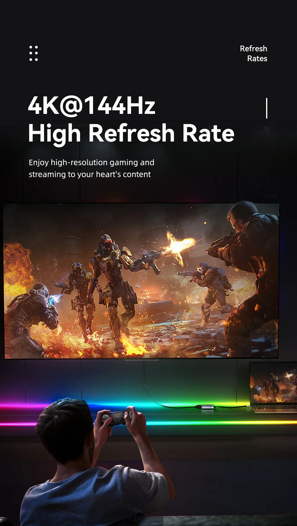 📺🔗 Essager HDMI to USB-C Adapter – 8K@60Hz / 4K@120Hz High-Speed Converter