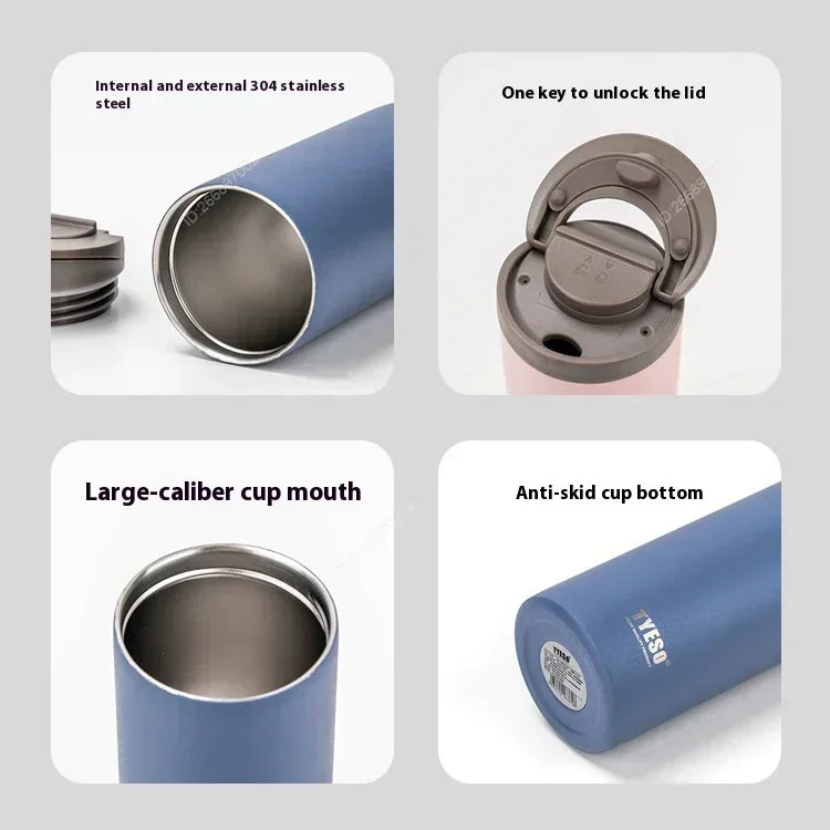 TYESO Vacuum Flask Stainless Steel – Leakproof Insulated Travel Mug Coffee Cup ☕✨