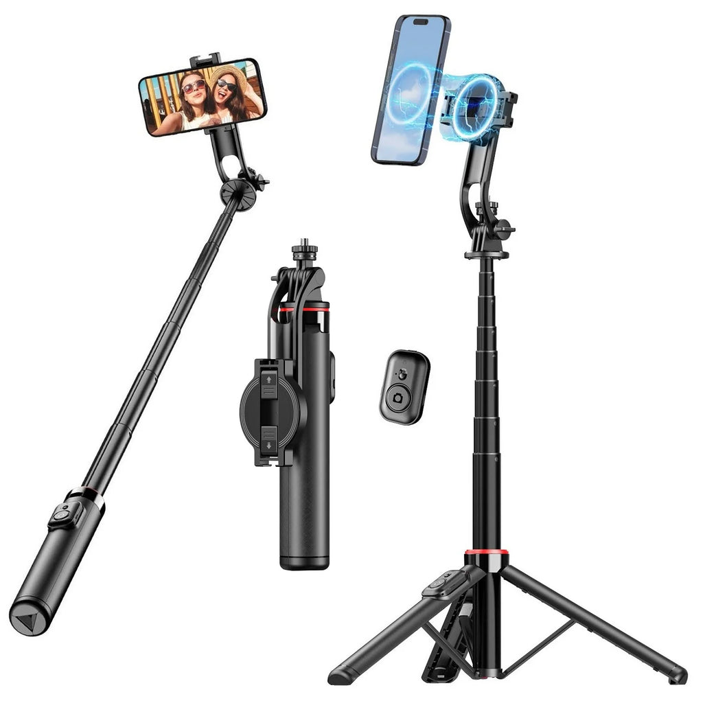 Magnetic Selfie Stick Tripod 51" – MagSafe Compatible Phone Stand