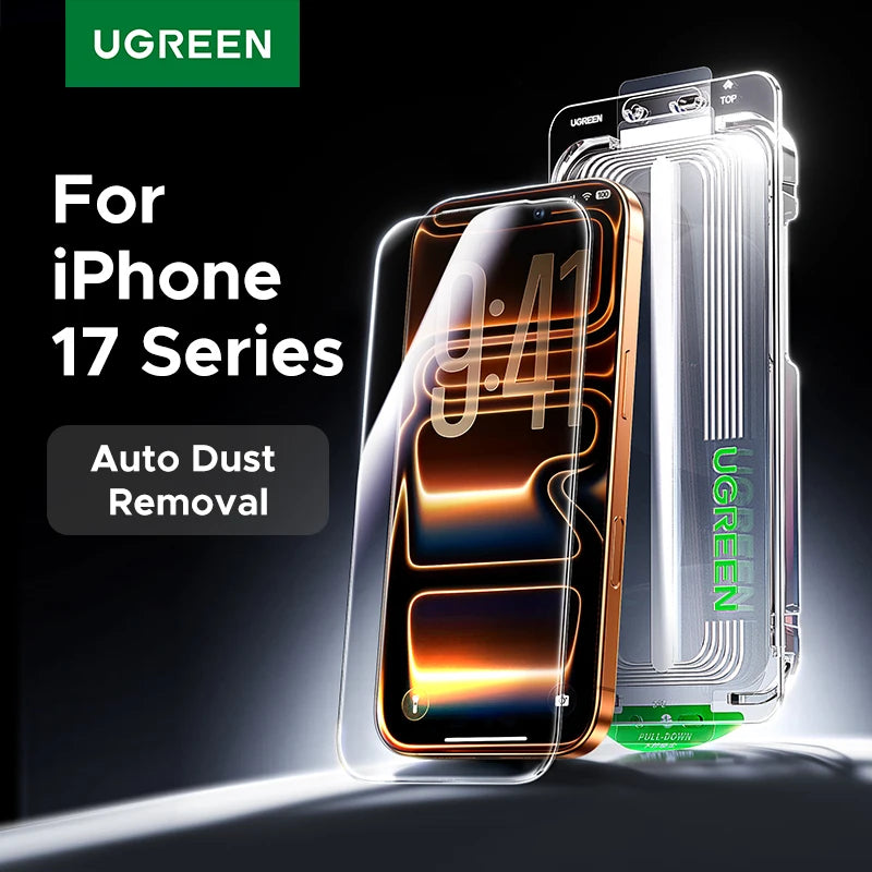 Tempered Glass Screen Protector for iPhone 17/16/17 Pro Max – 9D Hardness, HD Clarity, Full Coverage, Anti-Spy, 2PCS Automatic Dust-Free