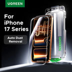 Tempered Glass Screen Protector for iPhone 17/16/17 Pro Max – 9D Hardness, HD Clarity, Full Coverage, Anti-Spy, 2PCS Automatic Dust-Free