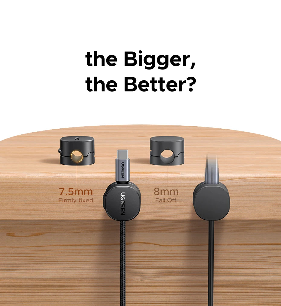 🧲🔌 UGREEN Magnetic Cable Organizer Clips – Desk Cord Holder