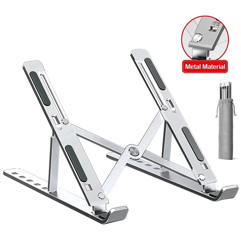 💻🔧 Aluminum Alloy Adjustable Foldable Laptop Stand – Portable Cooling Holder