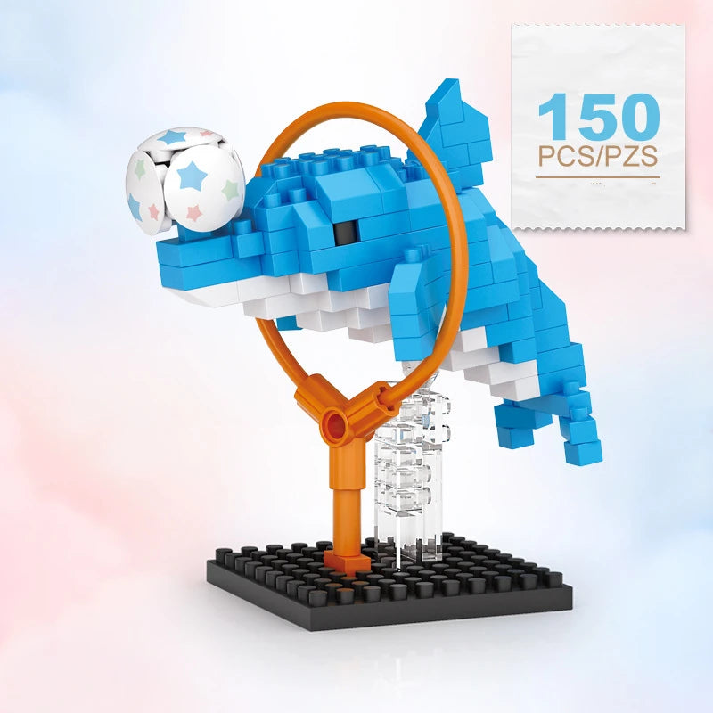 Creative Cute Animal Mini rabbit Building Blocks Puppy Cat Model Dog DIY Bricks Toys For Boys And Girls Birthday Gift For Kid