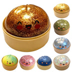 Rainbow Glitter Dumpling Squishy Ball – Soft Sensory Squeeze Fidget Toy