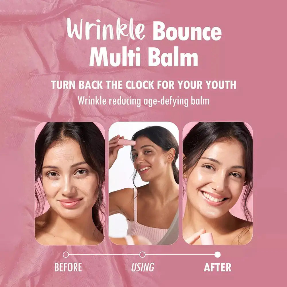 ✨💧 Wrinkle Bounce Moisturizing Multi Balm Stick | All-in-One Hydrating Face Balm for Lip, Eye & Neck 💋👁️ | Daily Anti-Dryness Skincare