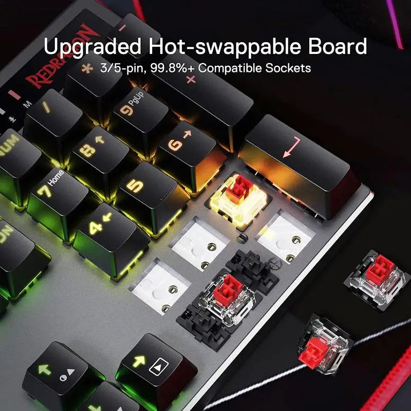 🔥⌨️ Redragon K556 PRO Wireless RGB Mechanical Keyboard – Tri-Mode Hot-Swap