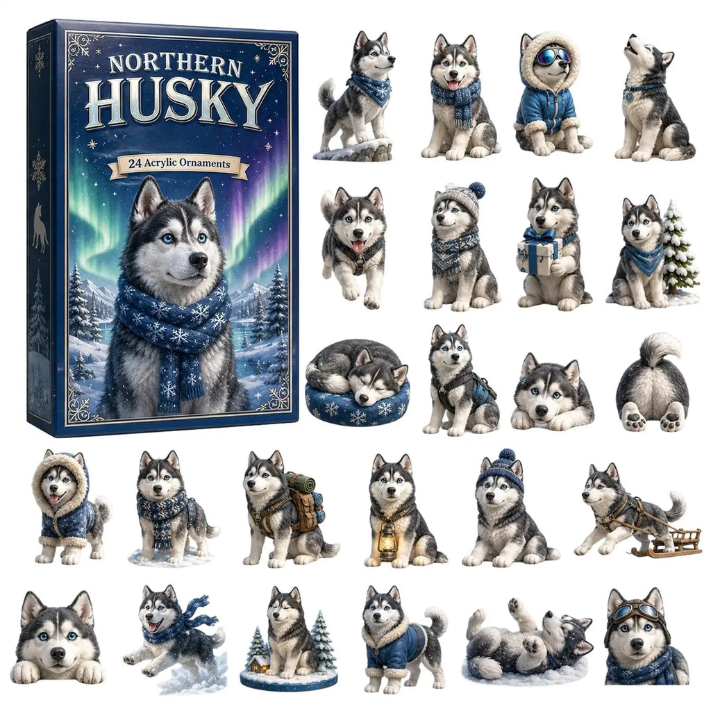 Dog Christmas Advent Calendar – 24-Day Acrylic Countdown Décor