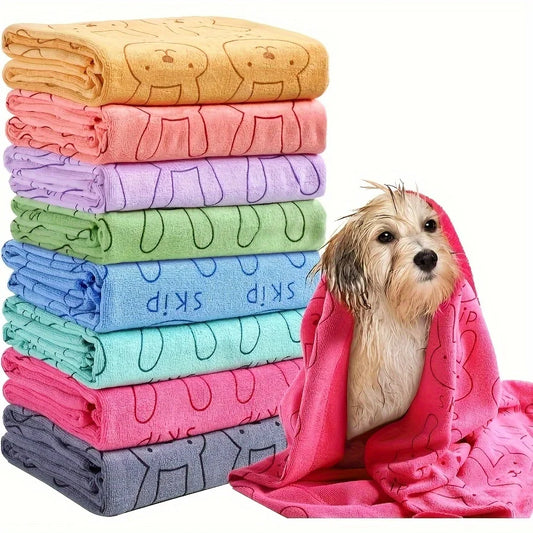 🛁🐾 Ultra Fine Fiber Super Absorbent Pet Bath Towel – Fast Drying