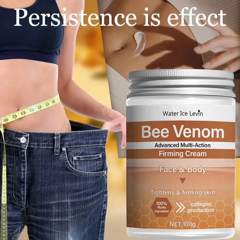 🐝✨ Bee Venom Firming Abdominal Cream 3.5 Oz.– Plant-Based Body Cream with Hyaluronic Acid & Turmeric for Smooth, Firm Skin