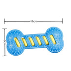 🦴🐶 Rubber Bone Dog Chew Toy – Bite Resistant Squeaky Interactive