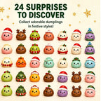 Christmas Advent Calendar – 24-Piece Dumpling Squishy Fidget Toy Set