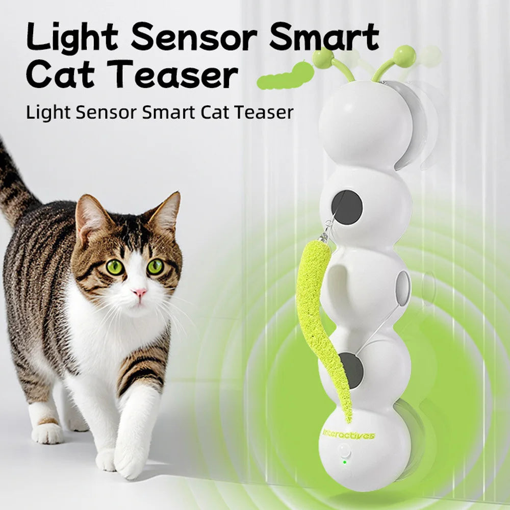 🐛🐾 Caterpillar Interactive Cat Toy – Motion Activated Wack-A-Worm