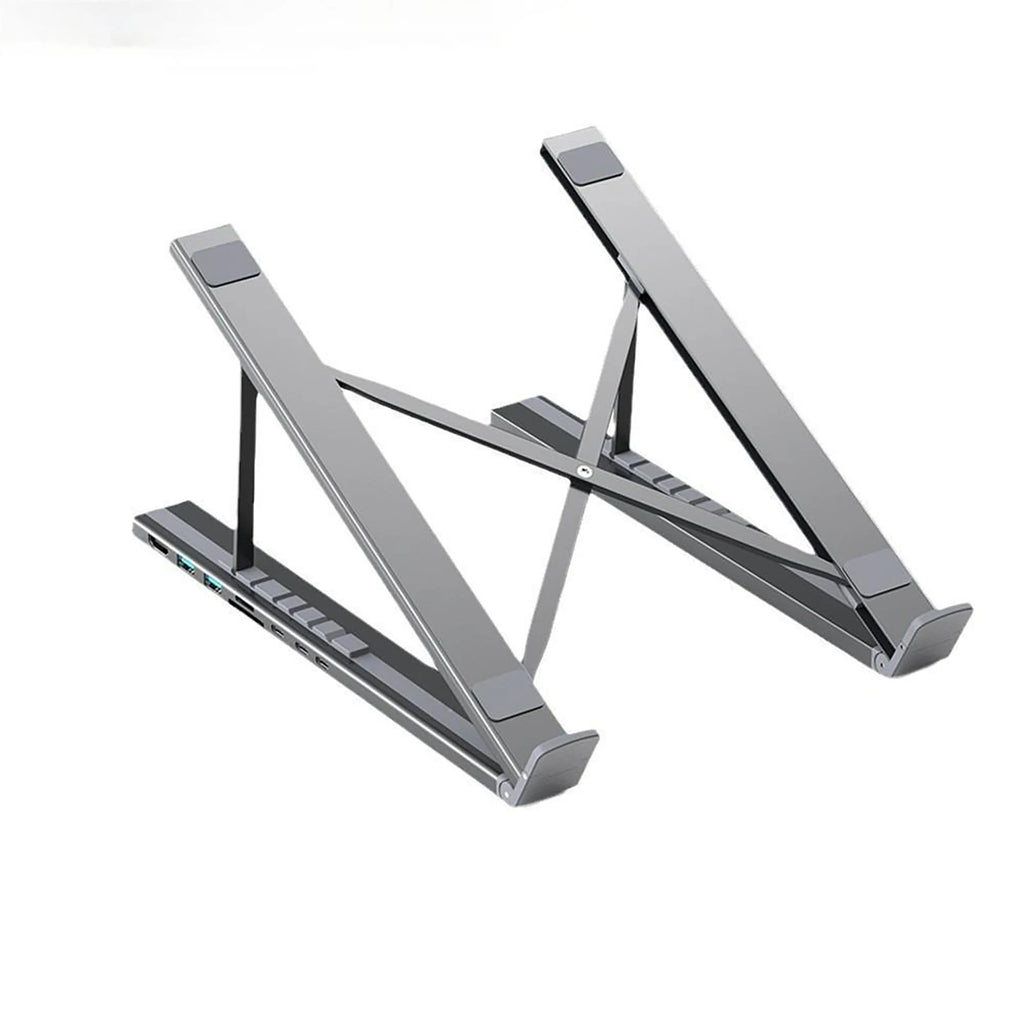 💻🔗 8-in-1 Aluminum Laptop Stand Docking Station – Type-C 4K Hub