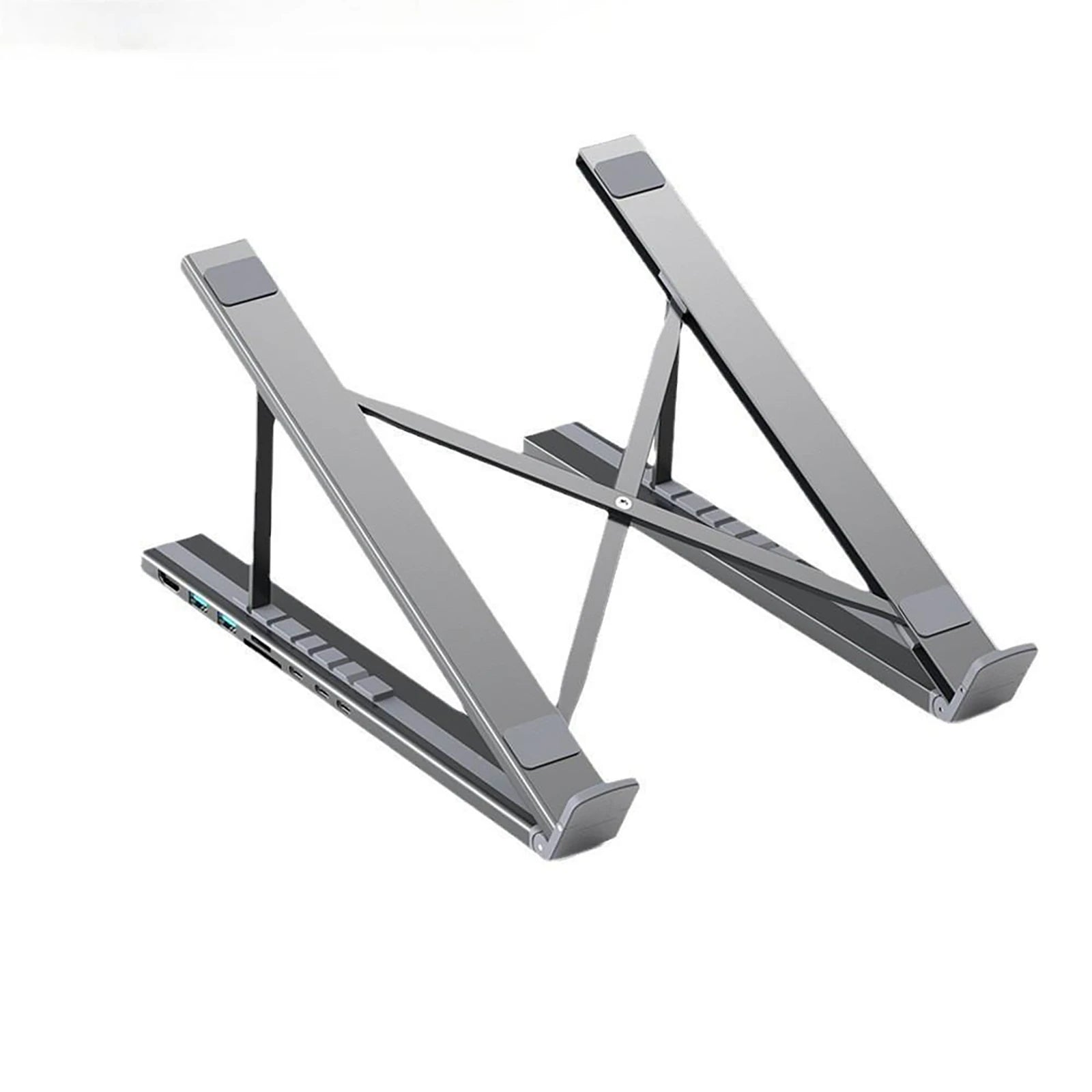 💻🔗 8-in-1 Aluminum Laptop Stand Docking Station – Type-C 4K Hub