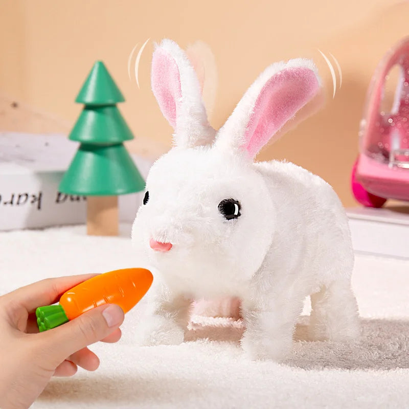 🐰🎶 Walking Rabbit Plush Toy – Interactive Moving & Sound Bunny That Dances | Educational Crawling Toy for Kids 3+