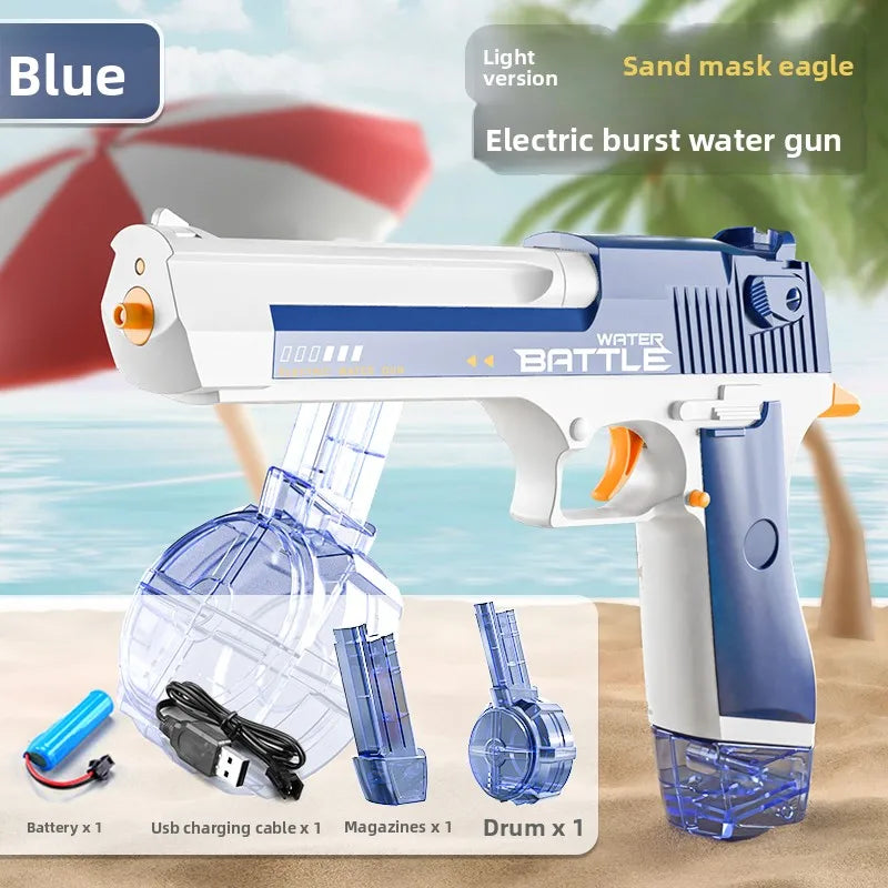 🔫💦 Electric Water Gun Toy | Portable Automatic Burst Blaster ⚡ | Kids Outdoor Summer Fun 🌞🏖️ Water Toys