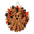 Rustic Halloween Ghost Wreath – Farmhouse Front Door Décor