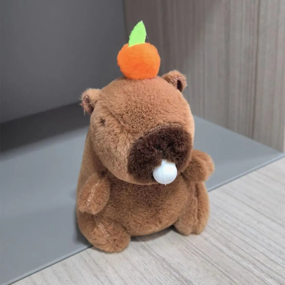 🦫🪽 Cute Capybara Plush Toy – Fluffy Anime Stuffed Animal with Hoodie & Wings | Small Simulation Doll Gift