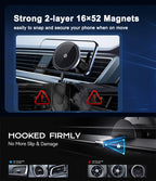 UYUXIO Magnetic Wireless Car Charger – 15W Air Vent Phone Holder