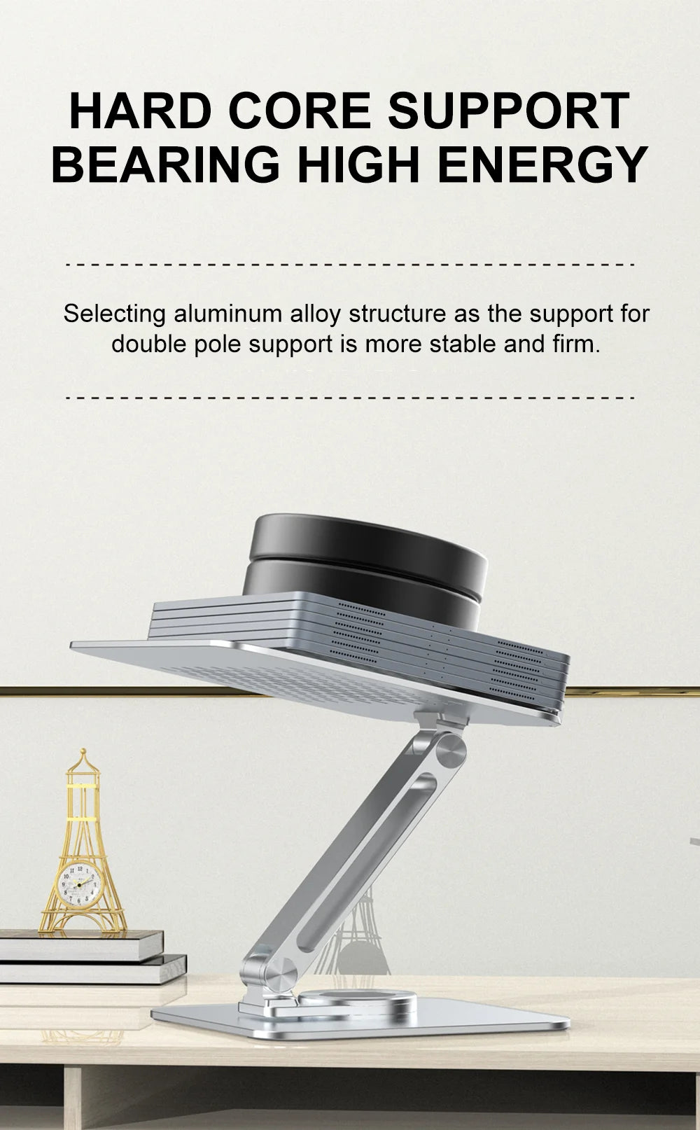 💻🔄 Portable 360° Aluminum Laptop Stand – Foldable Adjustable Holder