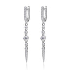 ✨💎 Serenity 1.118CT D Color Moissanite Long Tassel Earrings 🤍 | 18K Gold Plated Lab Diamond Drop Earrings 👰 | S925 Sterling Silver Luxury Jewelry for Women