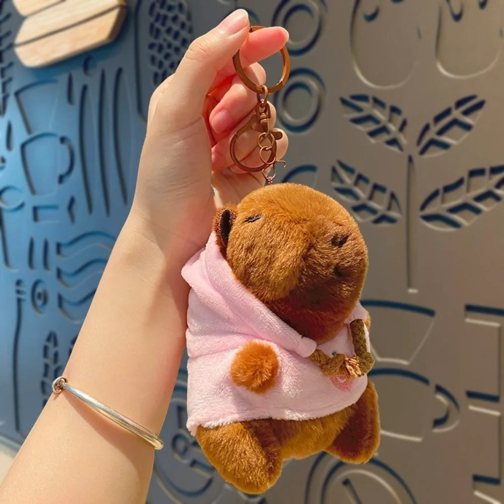 🦫🪽 Cute Capybara Plush Toy – Fluffy Anime Stuffed Animal with Hoodie & Wings | Small Simulation Doll Gift