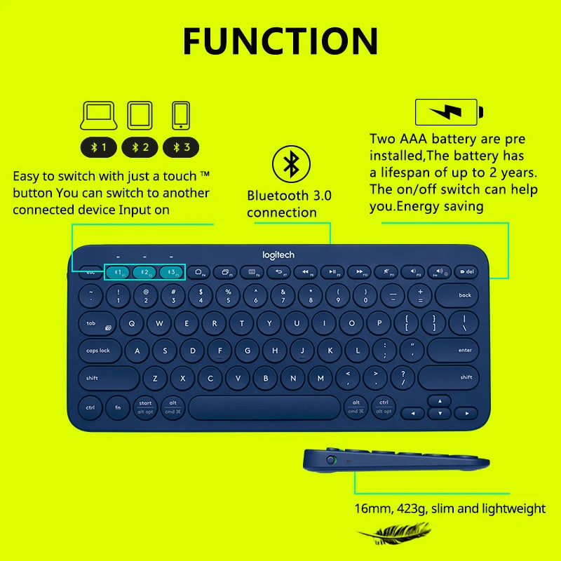 ⌨️🔴 Logitech K380 Wireless Bluetooth Keyboard – Network Red Edition