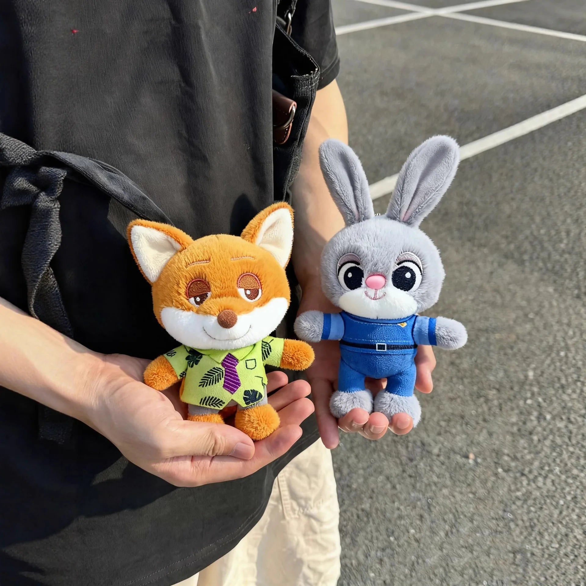 🦊🐰🦥🐆 Cute Animal Plush Doll Keychain Pendant ✨ | Fox, Rabbit, Sloth & Leopard Mini Plush Toys 🔑 | Officer Judy Style Bag Charm Gift