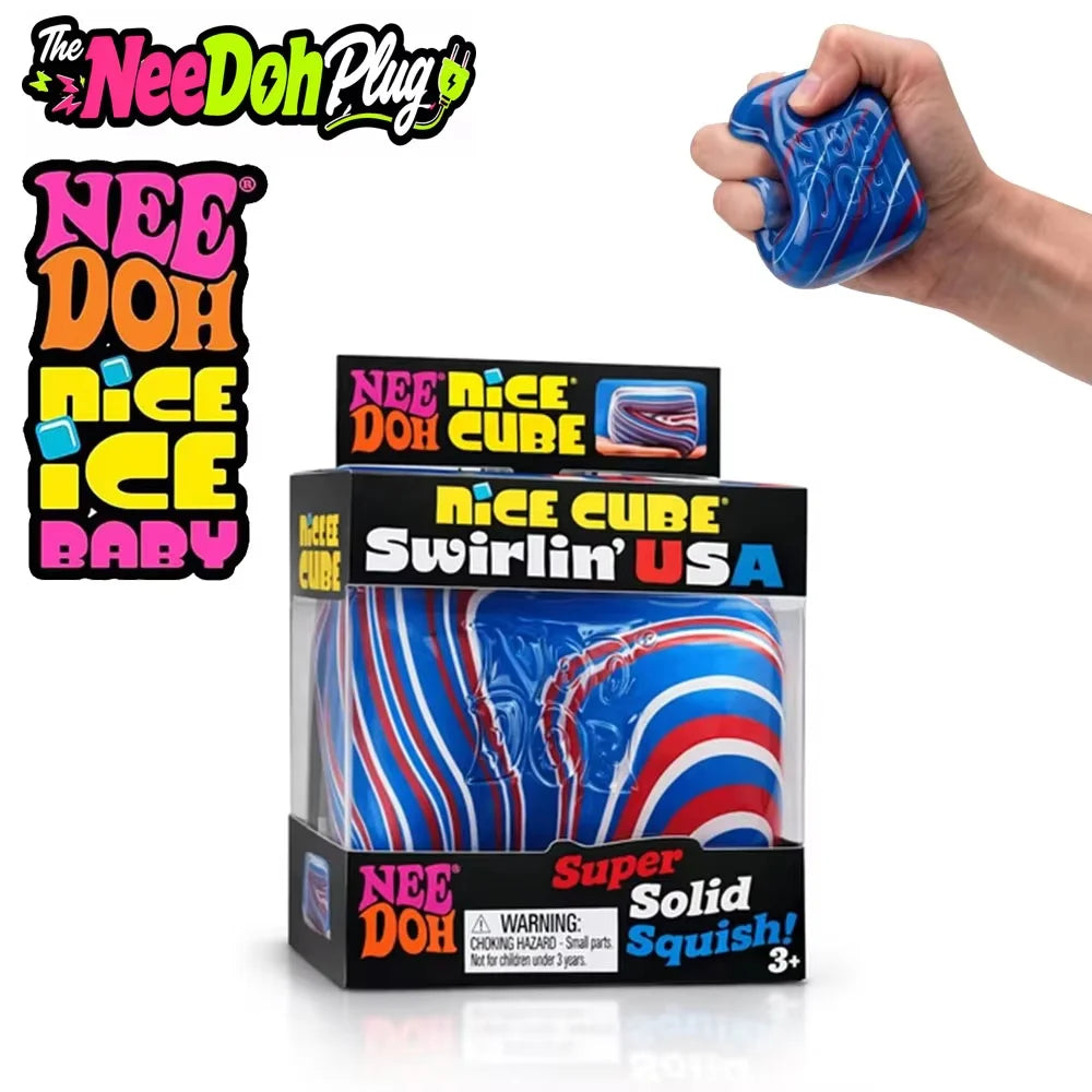 NeeDoh Nice Cube Swirlin’ – USA Limited Edition Sensory Toy