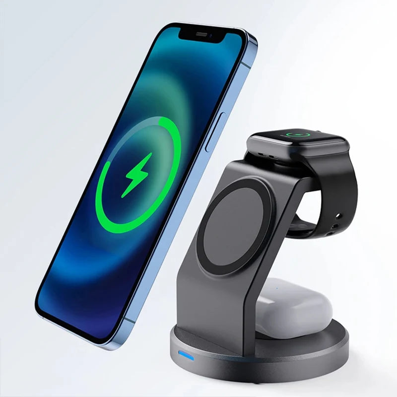 3-in-1 MagSafe Wireless Charger Stand – Fast Charging Station
