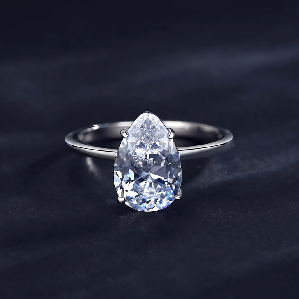 💎✨ Ailmay Luxury Clear CZ Ring – Solid 925 Sterling Silver