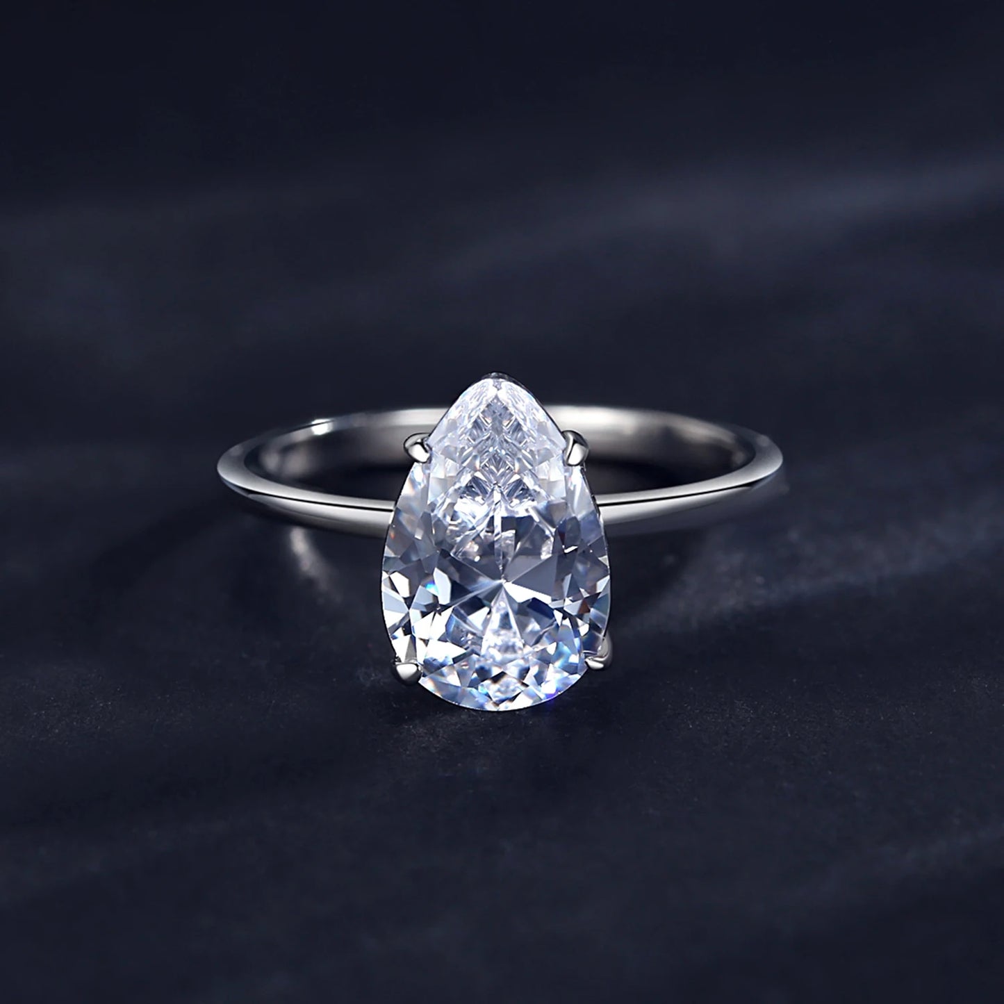 💎✨ Ailmay Luxury Clear CZ Ring – Solid 925 Sterling Silver