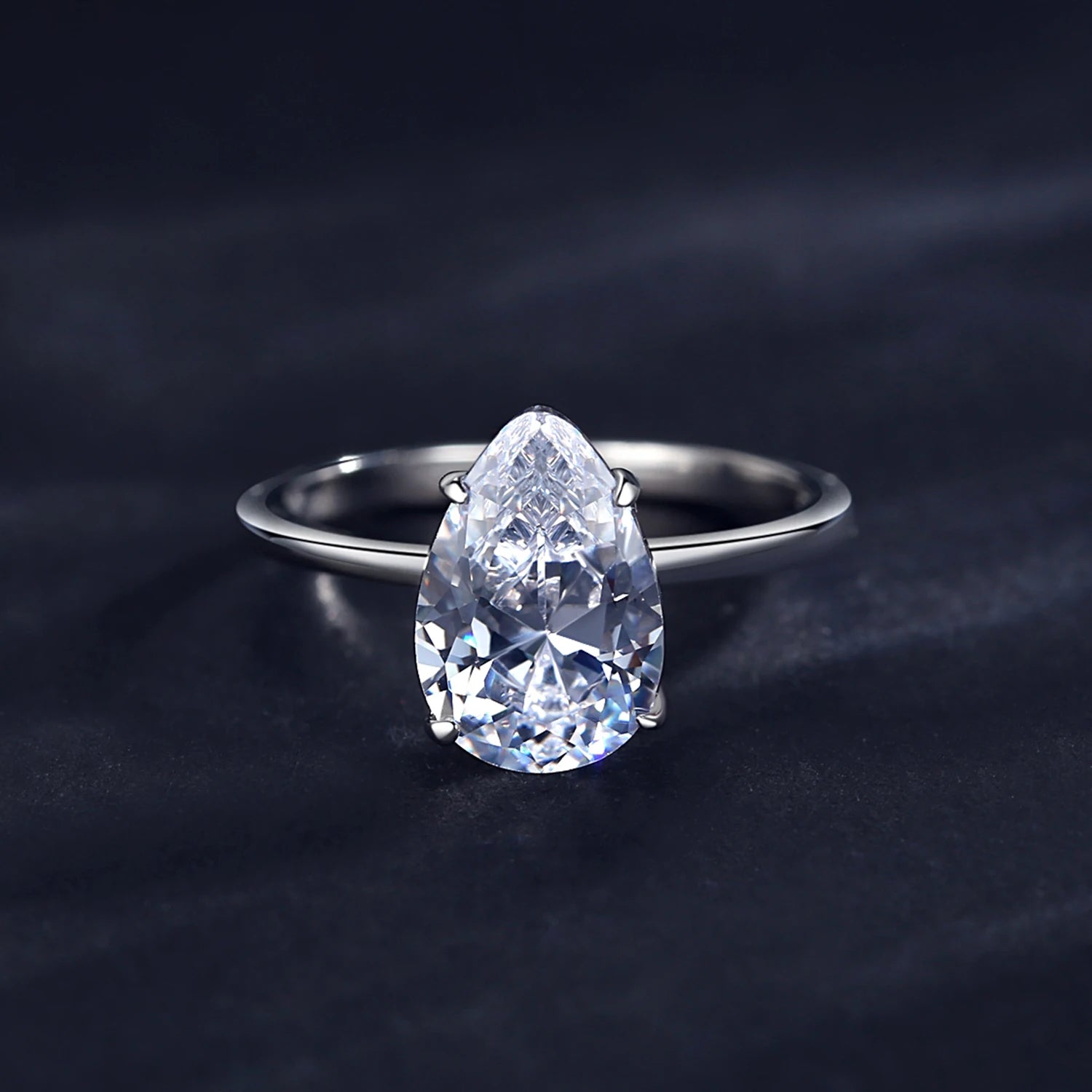 💎✨ Ailmay Luxury Clear CZ Ring – Solid 925 Sterling Silver