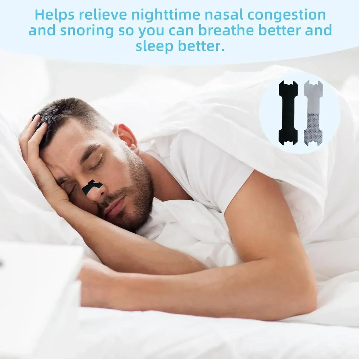 🌙😴 Extra-Strength Anti-Snoring Nose Patch Set – 30/90/150 Nasal Strips for Better Breathing & Easier Sleep