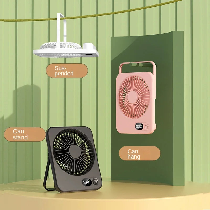 🌬️📱 Xiaomi Portable Desk Fan – 5 Speeds Ultra Quiet with Power Display