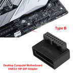 USB 3.0 Motherboard Header Adapter 19P/20P 90° Desktop Converter