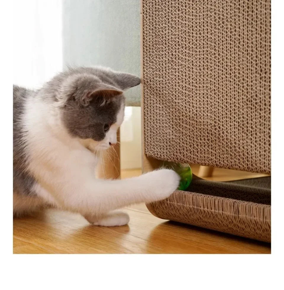 🐾📐 L-Shape Cardboard Cat Scratcher – Wear-Resistant Scratch Post