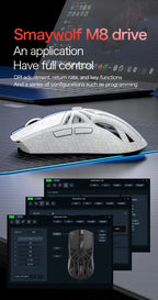 🔥🖱️ SMAILWOLF M8 Wireless RGB Gaming Mouse – 12000 DPI Tri-Mode