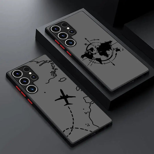 Line Airplane Topographic Phone Case for Samsung Galaxy S Series