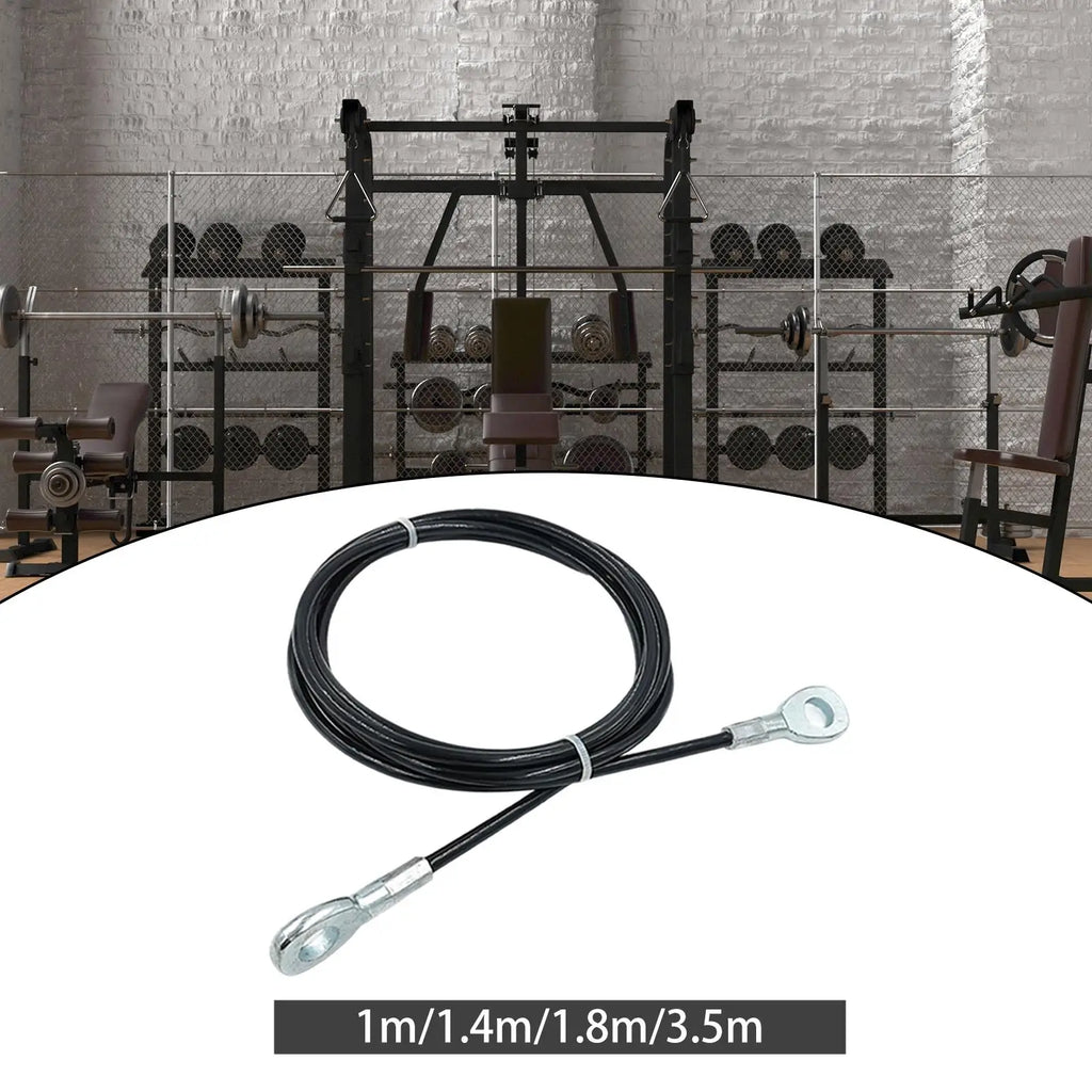 Multipurpose Portable Fitness Pulley Cable 🏋️‍♂️ | Steel Wire Rope Gym Attachment for Home & Gym Training (0.20"/5mm)